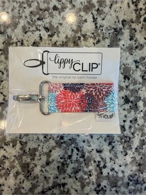 LippyClip Floral Lip Balm Holder - Coral, Teal & Navy